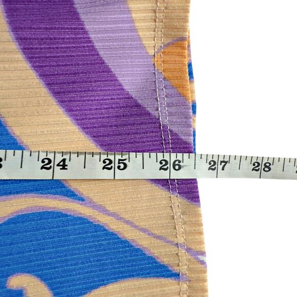 Forever 21 Bodycon Retro Swirl Psychedelic Dress SMALL SOFT! Adjustable Rave - Picture 8 of 9